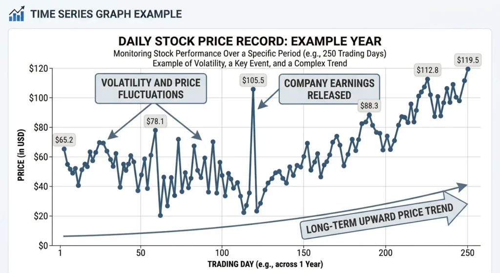 Stock prices chart example